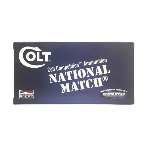 Double Tap Colt National Match Handgun Ammunition 10mm Auto 180gr FMJ 1140 fps 50/ct 1 Double Tap Colt National Match Handgun Ammunition 10mm Auto 180gr FMJ 1140 fps 50/ct