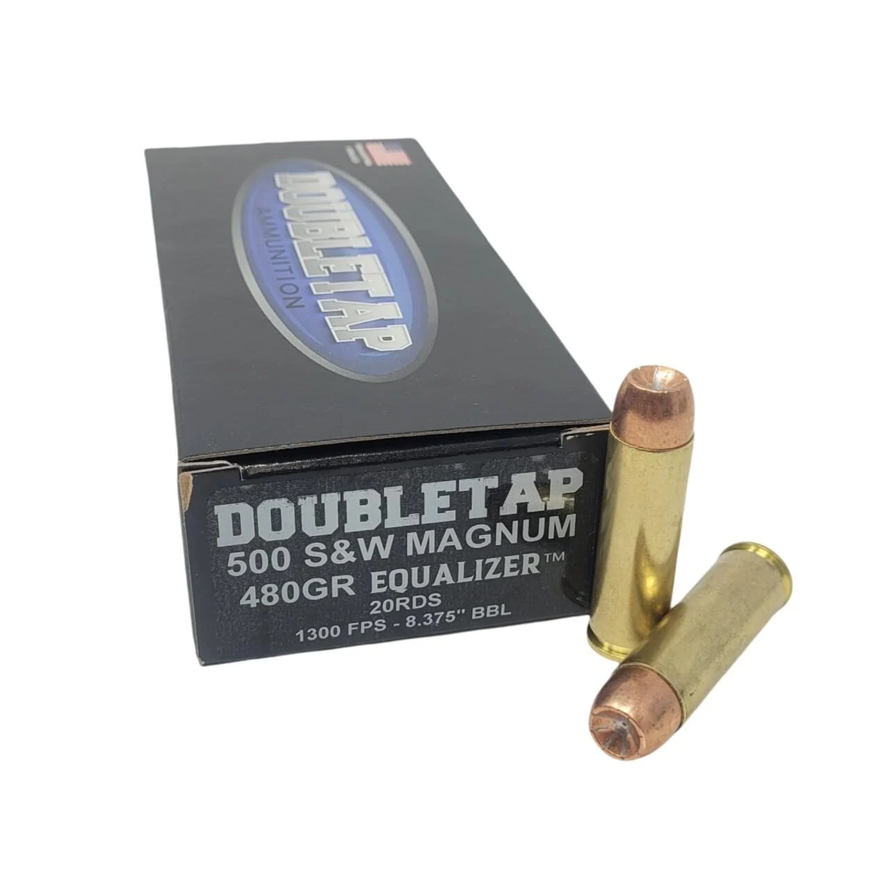 Double Tap 500 Equalizer Handgun Ammunition .500 S&W 455gr HP 1801 fps 20/ct 1 Double Tap 500 Equalizer Handgun Ammunition .500 S&W 455gr HP 1801 fps 20/ct