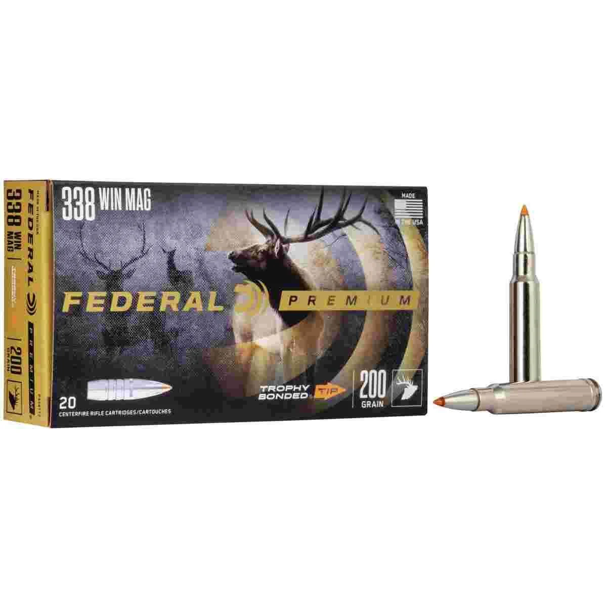 Federal Premium Vital-Shok Rifle Ammunition .338 Win Mag 200 gr BT 2930 fps 20 1 Federal Premium Vital-Shok Rifle Ammunition .338 Win Mag 200 gr BT 2930 fps 20
