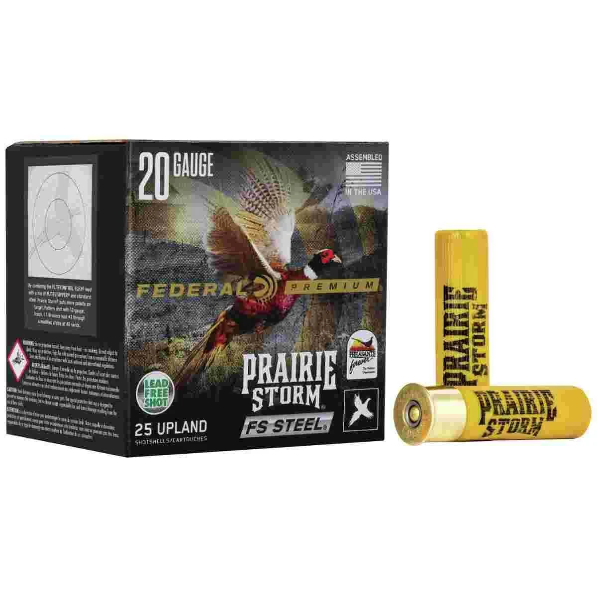 Federal Prairie Storm FS Steel Shotshells 20 ga 3" 7/8oz 1350 fps #3 25/ct 1 Federal Prairie Storm FS Steel Shotshells 20 ga 3" 7/8oz 1350 fps #3 25/ct