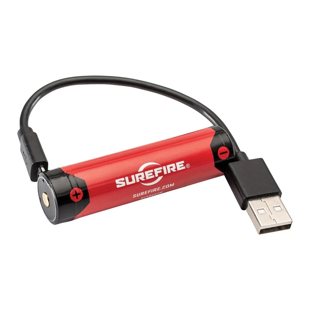 Surefire 18650 Micro USB Lithium-Ion Rechargeable Battery 1 Surefire 18650 Micro USB Lithium-Ion Rechargeable Battery