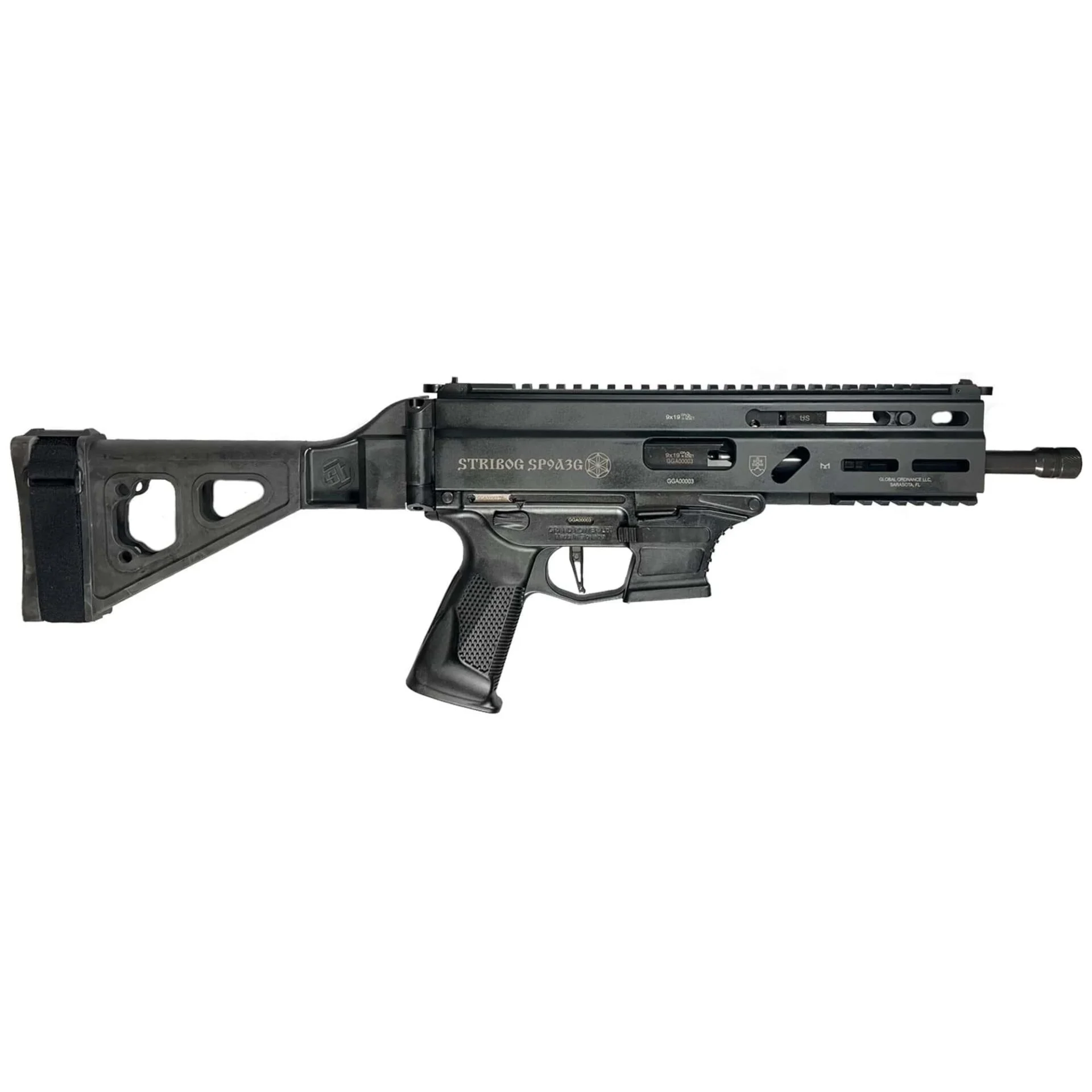 Grand Power Stribog SP9G3 Handgun 9mm Luger 30rd Magazines(3) 8" Barrel SBT Brace-Uses Glock Style Magazines 1 Grand Power Stribog SP9G3 Handgun 9mm Luger 30rd Magazines(3) 8" Barrel SBT Brace-Uses Glock Style Magazines