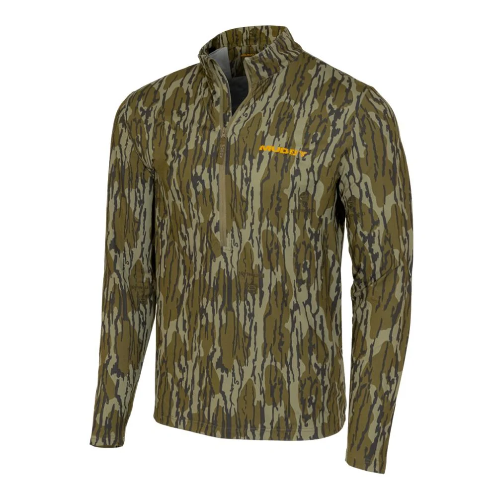 Muddy TR Lightweight Quarter Zip Long Sleeve Shirt Mossy Oak Bottomland 2XL 1 Muddy TR Lightweight Quarter Zip Long Sleeve Shirt Mossy Oak Bottomland 2XL