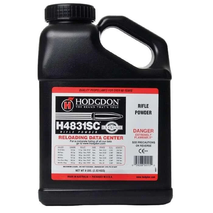 Hodgdon Extreme H4831 Short Cut Rifle Powder 8 lbs 1 Hodgdon Extreme H4831 Short Cut Rifle Powder 8 lbs