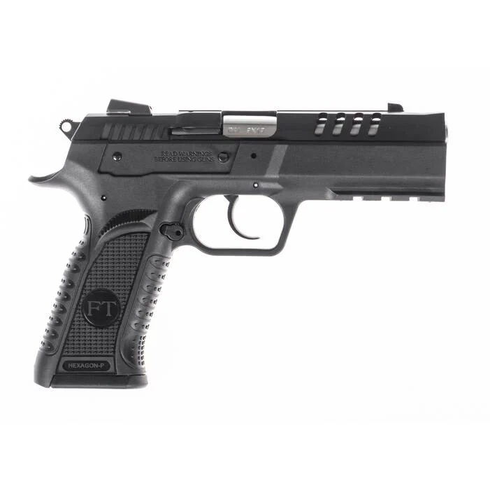 Tanfoglio Hexagon P Handgun 9mm Luger 17rd Magazine(2) 4.45" Compensated Barrel DA/SA 1 Tanfoglio Hexagon P Handgun 9mm Luger 17rd Magazine(2) 4.45" Compensated Barrel DA/SA