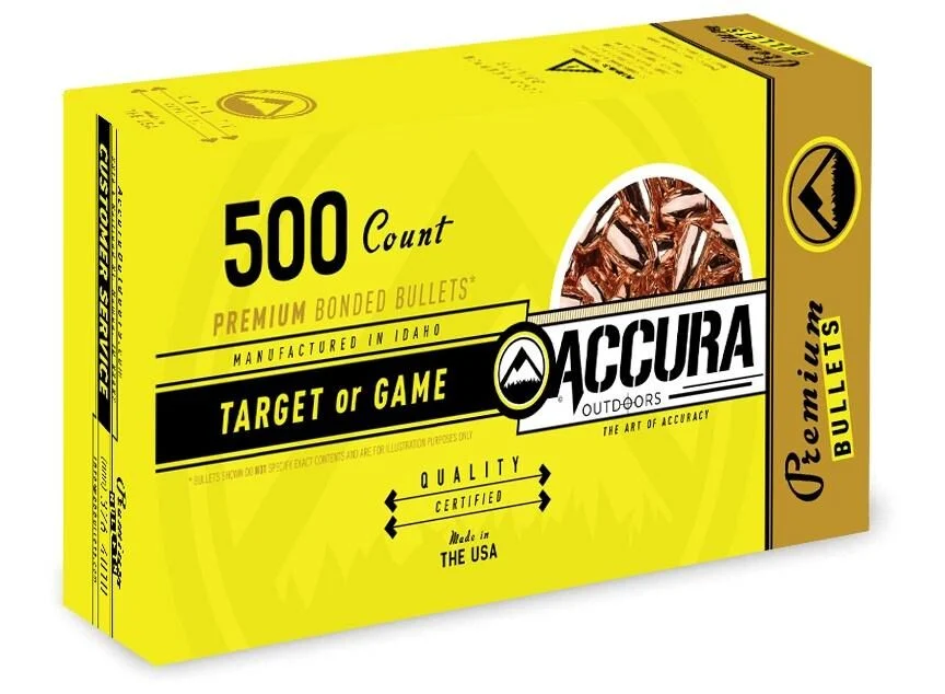 Accura Premium Powerbond Bullets .45 cal .452" 200 gr RN 500/ct 1 Accura Premium Powerbond Bullets .45 cal .452" 200 gr RN 500/ct