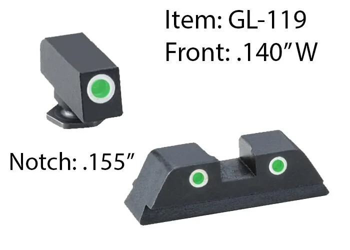 Ameriglo Classic Tritium Night Sight Set 3-Dot for Glock 20 21 29 30 31 32 36 40 41 1 Ameriglo Classic Tritium Night Sight Set 3-Dot for Glock 20 21 29 30 31 32 36 40 41