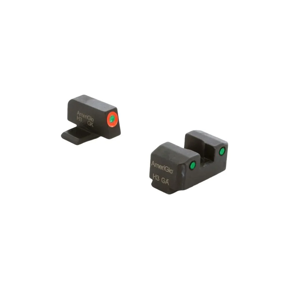 Ameriglo Trooper Tritium Handgun Sight Set for Sig with #6 Front and #8 Rear Green Rear Green with Orange Front 1 Ameriglo Trooper Tritium Handgun Sight Set for Sig with #6 Front and #8 Rear Green Rear Green with Orange Front