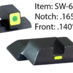 Ameriglo CAP Tritium Night Sights for S&W M&P / Front Tritium - Green / Front Outline - LumiGreen / Style - CAP / Rear Paint Bar - LumiGreen 2 https3A2F2Fmedia.chattanoogashooting.com2Fimages2Fproduct2FKQSW6142FKQSW614