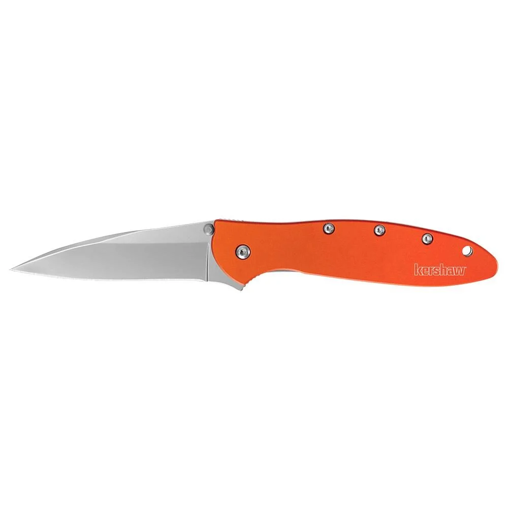 Kershaw Leek Folding Knife 3" Drop Point Blade Orange 1 Kershaw Leek Folding Knife 3" Drop Point Blade Orange