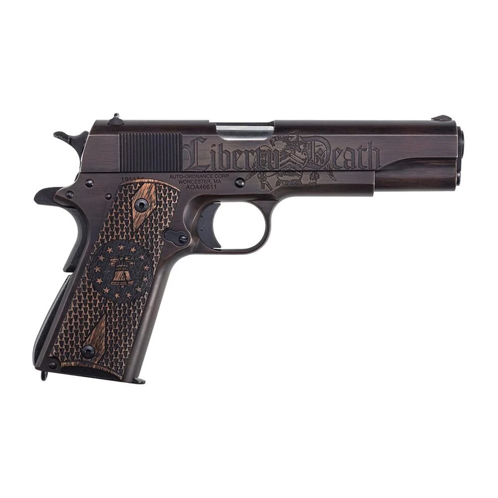 Kahr Arms Liberty Special Edition 1911 Handgun .45 Cal 7rd Magazine 5" Barrel Engraved Wood Grip 1 Kahr Arms Liberty Special Edition 1911 Handgun .45 Cal 7rd Magazine 5" Barrel Engraved Wood Grip