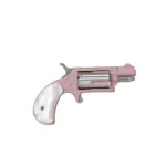 NAA 22M Rose Handgun .22 WMR 5rd Capacity 1.13" Barrel Bird Head Pearl Grip Pink Cerekote 2 https3A2F2Fmedia.chattanoogashooting.com2Fimages2Fproduct2FNDNAA22MSROSE2Fnaa 22ms rose 3 1024x767 1