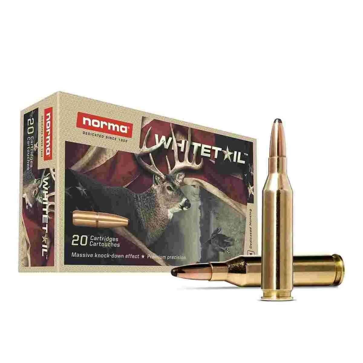 Norma WhiteTail Rifle Ammunition .243 Win 100gr PSP 2953 fps 20/ct 1 Norma WhiteTail Rifle Ammunition .243 Win 100gr PSP 2953 fps 20/ct