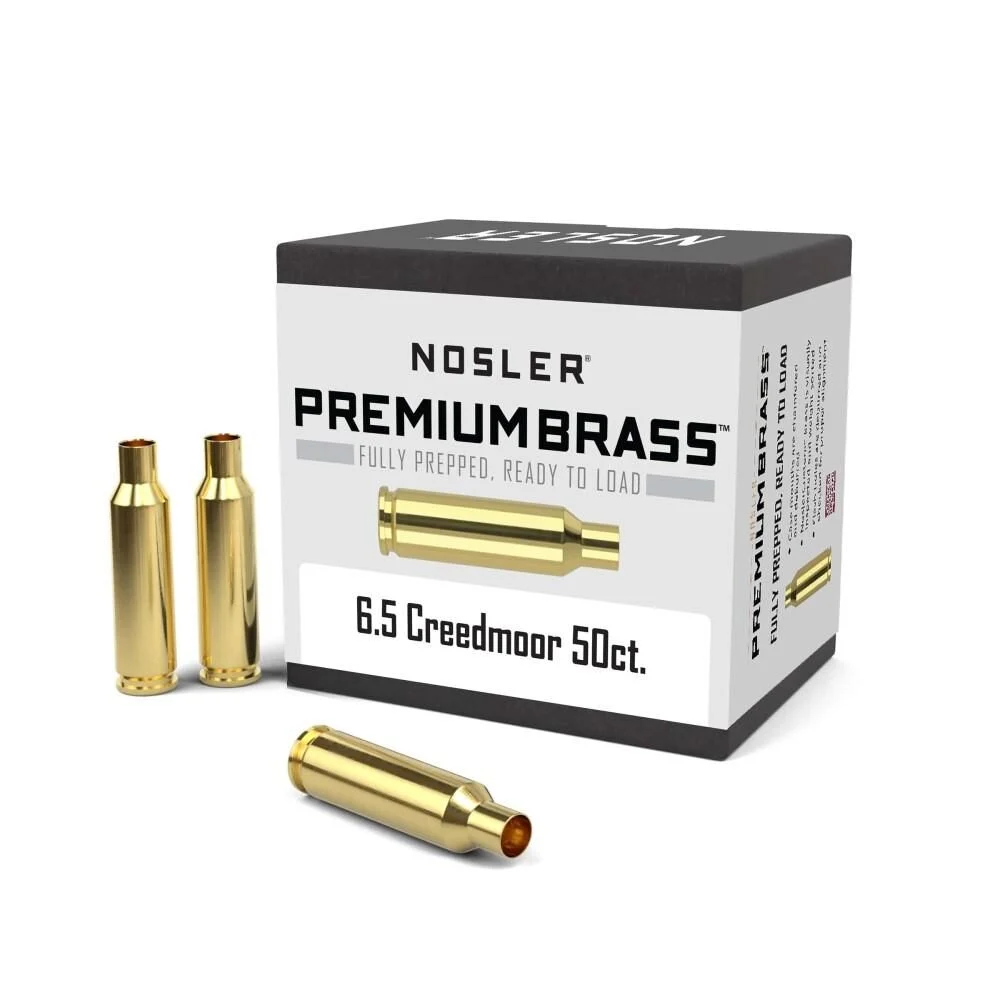 Nosler Unprimed Brass Rifle Cartridge Cases 6.5mm Creedmoor 50/ct 1 Nosler Unprimed Brass Rifle Cartridge Cases 6.5mm Creedmoor 50/ct