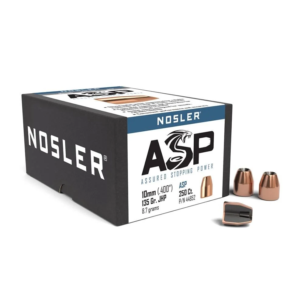 Nosler Sporting Handgun Pistol Bullets .40/10mm .400" 135 gr JHP 250/ct 1 Nosler Sporting Handgun Pistol Bullets .40/10mm .400" 135 gr JHP 250/ct