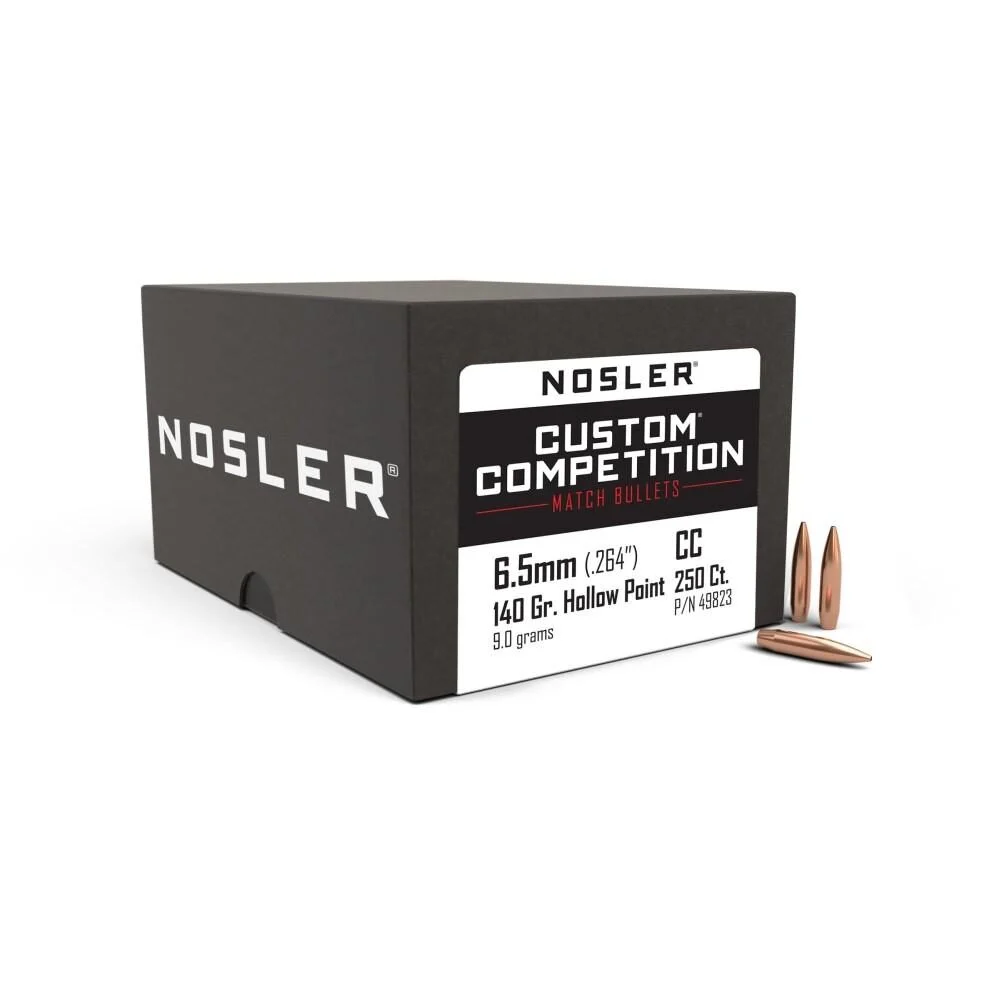 Nosler Custom Competition Rifle Bullets 6.5mm .264" 140 gr HPBT 250/ct 1 Nosler Custom Competition Rifle Bullets 6.5mm .264" 140 gr HPBT 250/ct