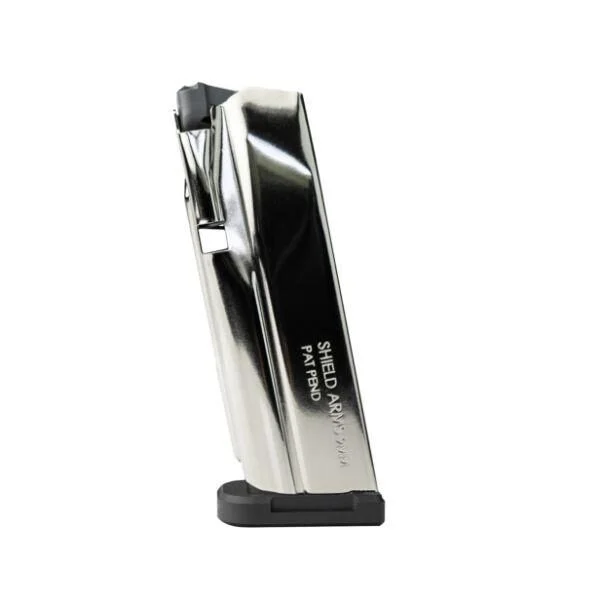 Shield Arms S15 Gen 3 Handgun Magazine Electroless Nickel 9mm Luger 15/rd 1 Shield Arms S15 Gen 3 Handgun Magazine Electroless Nickel 9mm Luger 15/rd