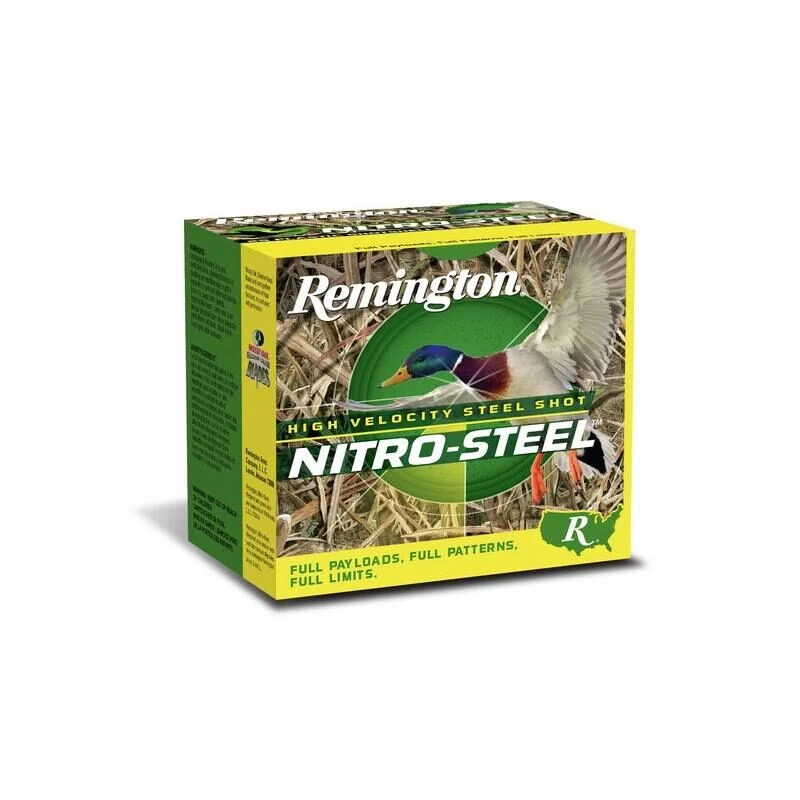Remington Nitro-Steel High-Velocity Shotshells 20ga 3 in 1 oz #4 1400 fps 25/ct 1 Remington Nitro-Steel High-Velocity Shotshells 20ga 3 in 1 oz #4 1400 fps 25/ct