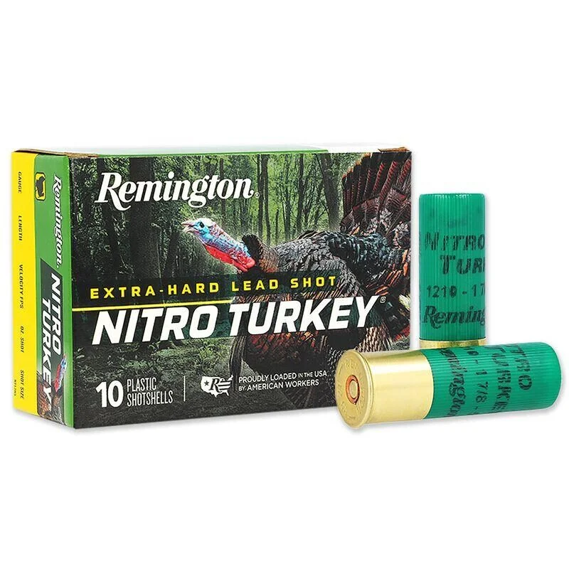 Remington Nitro Turkey Loads 12 ga 3 in 1-7/8 oz #6 1210 fps 10/ct 1 Remington Nitro Turkey Loads 12 ga 3 in 1-7/8 oz #6 1210 fps 10/ct