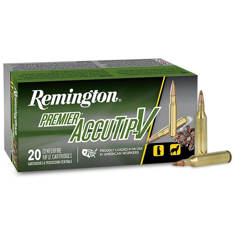Remington Premier AccuTip Varmint Rifle Ammunition .17 Rem Fireball 20 gr ATV 4000 fps 20/ct 1 Remington Premier AccuTip Varmint Rifle Ammunition .17 Rem Fireball 20 gr ATV 4000 fps 20/ct