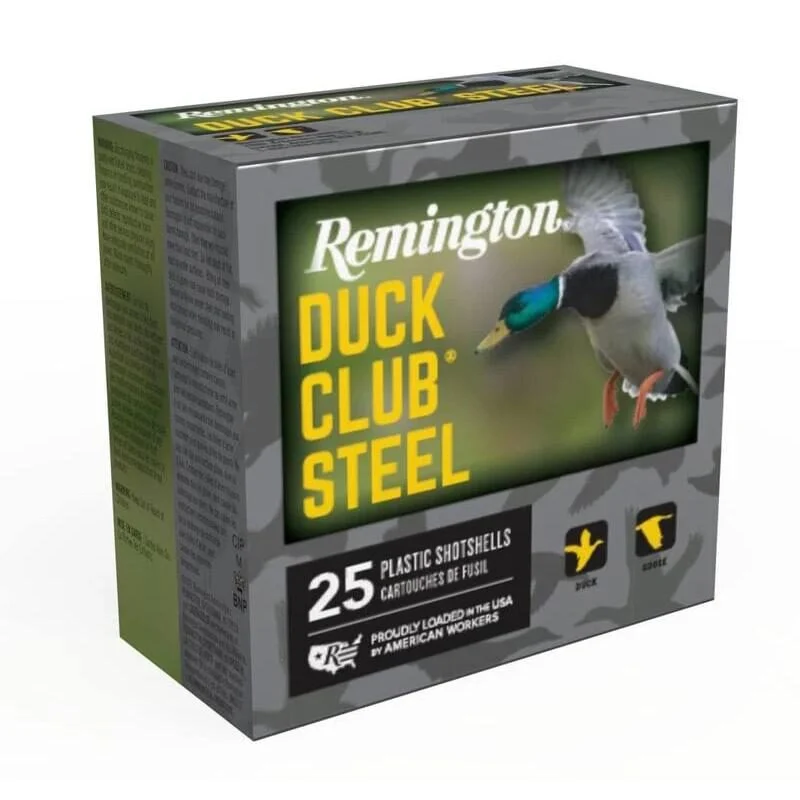 Remington Duck Club Steel Shotshells 20ga 3" 1oz 1300 fps #3 25/ct 1 Remington Duck Club Steel Shotshells 20ga 3" 1oz 1300 fps #3 25/ct