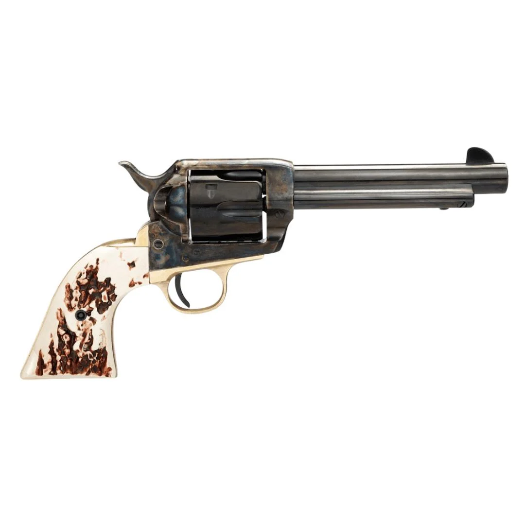 Taylor & Company 1873 Stag Grip Handgun .45 Colt 6rd Capacity 4.75" Blued Barrel Stag Grip Case Hardened 1 Taylor & Company 1873 Stag Grip Handgun .45 Colt 6rd Capacity 4.75" Blued Barrel Stag Grip Case Hardened