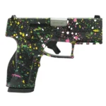 Taurus GX2 "Multi-Color Paint Splatter" Handgun 9mm Luger 13rd Magazines (2) 3.38" Barrel Custom Frame/Slide 2 https3A2F2Fmedia.chattanoogashooting.com2Fimages2Fproduct2FTX1GX293180SP2Ftaurus gx2 multi color paint splatter handgun 9mm luger 13rd magazines 2 3 38 barrel custom frame slide tx1gx293180sp right