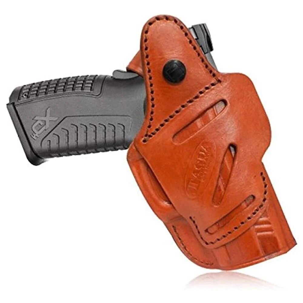 Tagua Leather 4in1 IWB Holster with Snap for S&W J Frame Brown RH 1 Tagua Leather 4in1 IWB Holster with Snap for S&W J Frame Brown RH