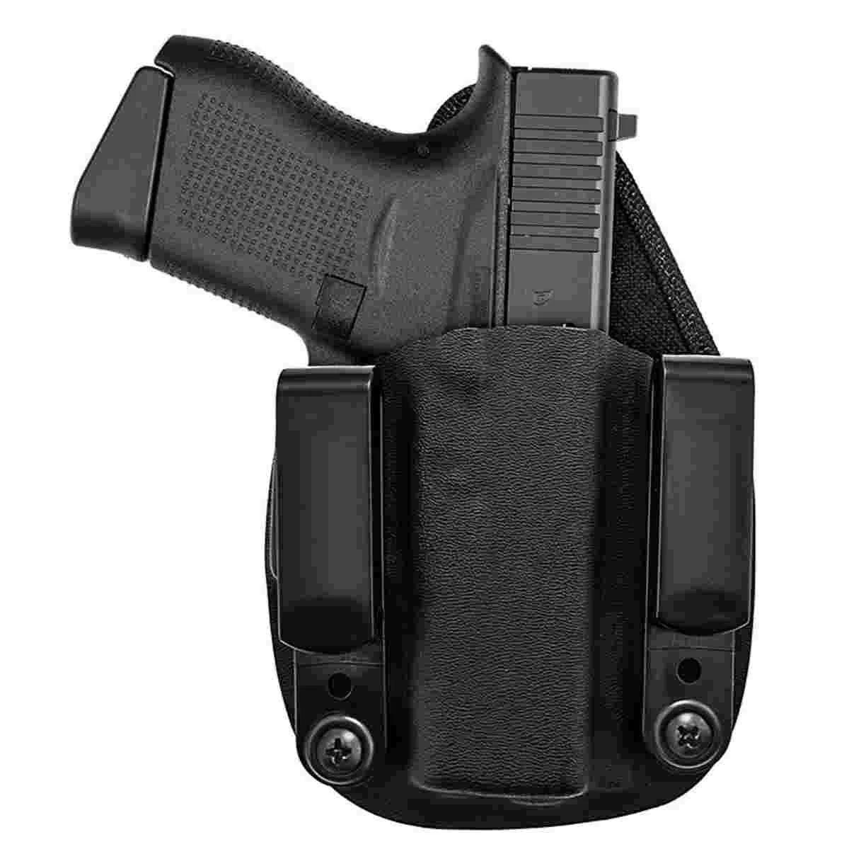 Hybrid IWB Kydex Holster FOR Glock 43 Black Ambidextrous 1 Hybrid IWB Kydex Holster FOR Glock 43 Black Ambidextrous