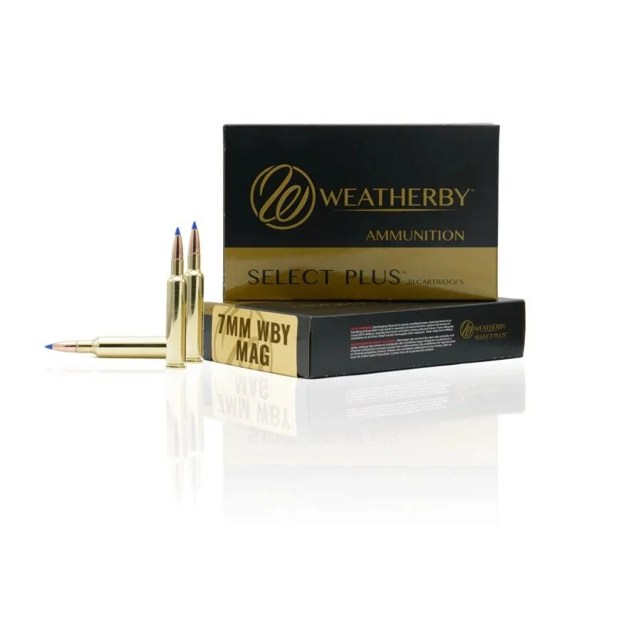 Weatherby Select Plus Rifle Ammunition 7mm Wby Mag 150 gr Scirocco 3225 fps 20/ct 1 Weatherby Select Plus Rifle Ammunition 7mm Wby Mag 150 gr Scirocco 3225 fps 20/ct