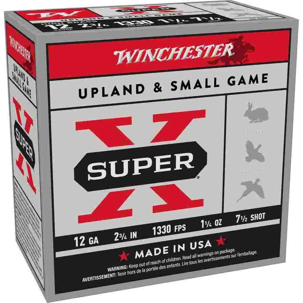 Winchester Super-X High-Brass Shotshells 12 ga 2-3/4" 1-1/4 oz 1330 fps #7.5 25/ct 1 Winchester Super-X High-Brass Shotshells 12 ga 2-3/4" 1-1/4 oz 1330 fps #7.5 25/ct