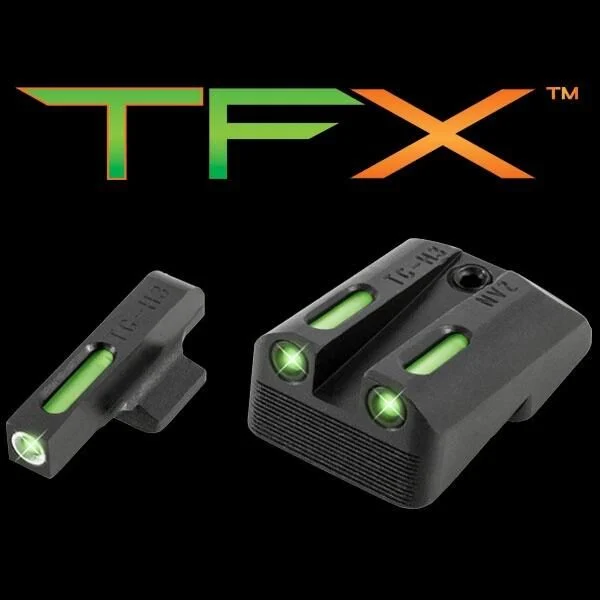 Truglo TFX Tritium/Fiber-Optic Day/Night Sights Fits Novak LoMount cut .270 Front / .500 Rear (1911 3_ Officers & 4.25_ Commander 9mm / .40S&W) - Whit 1 Truglo TFX Tritium/Fiber-Optic Day/Night Sights Fits Novak LoMount cut .270 Front / .500 Rear (1911 3_ Officers & 4.25_ Commander 9mm / .40S&W) - Whit