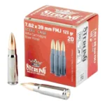 Sterling Exclusive Steel Cased 7.62x39 Rifle Ammo - 123 Grain | FMJ | 20rd Box 2 https3A2F2Fwww.2ndamendmentwholesale.com2Fmedia2Fcatalog2Fproduct2Fs2Fr2Fsrl8698779971205 2